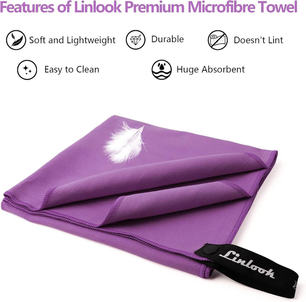 2er Set Microfaser Handtücher für Sport und Reise 160x80cm