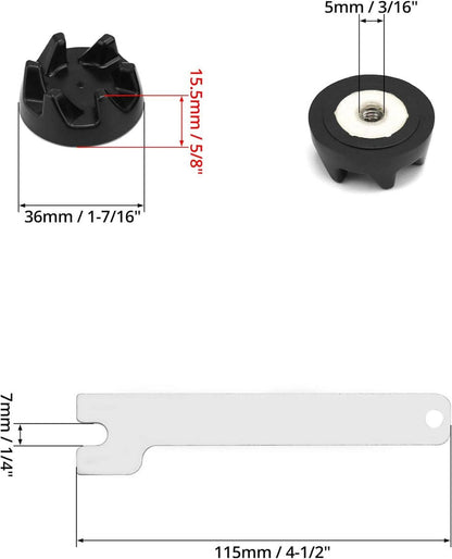 3x Kupplung 9704230 Blender Coupler Ersatz für KitchenAid Mixer KSB52