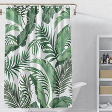 Duschvorhang Anti-Schimmel 120x180 grüne Blätter Pflanzen Polyester