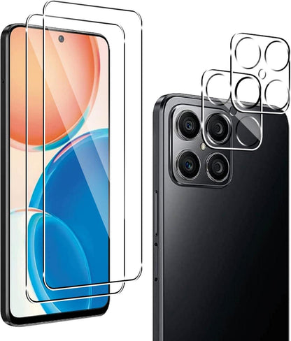 Honor X8 Panzer Schutzfolie Set 9H Displayschutzfolie Kamera
