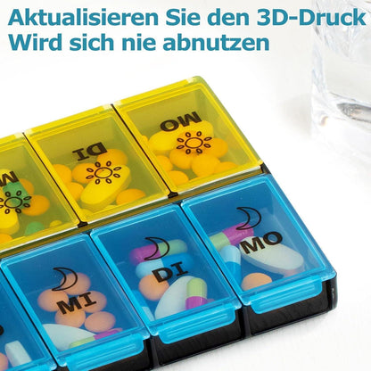 Tablettenbox 7 Tage Morgens Abends – Große Pillendose