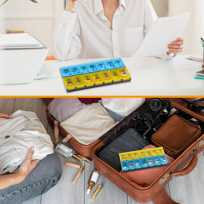 Tablettenbox 7 Tage Morgens Abends – Große Pillendose