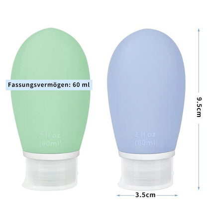 3 Stück Silikon Reiseflaschen Set 60ml BPA-frei Nachfüllbar