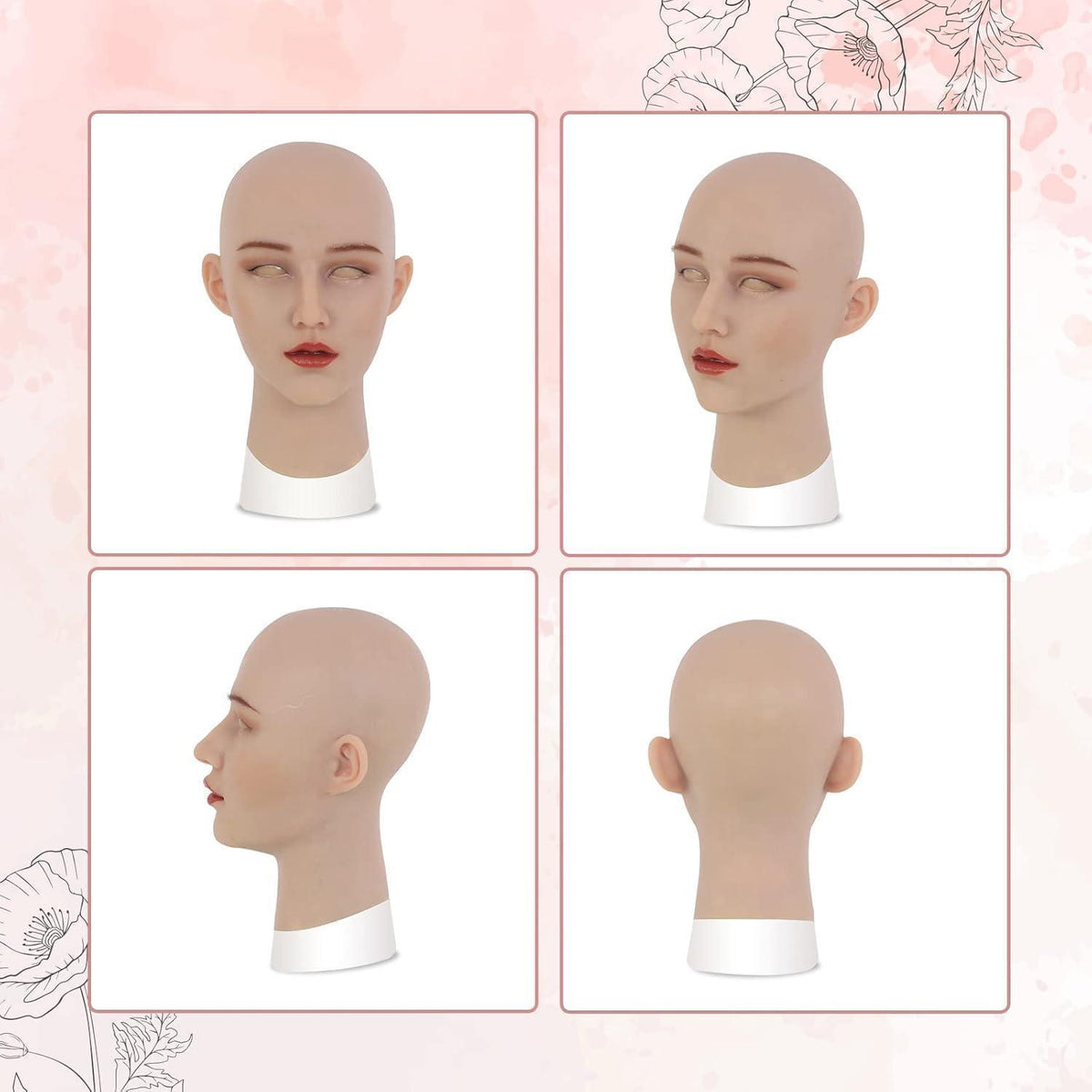 Silikonmaske für Damen und Herren, Cosplay, Halloween, Crossdressing
