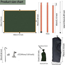 Teenza Tarp 3x4m Ultraleicht Zeltplane Wasserdicht