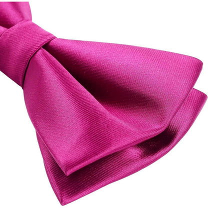 Fliegen-Set mit Einstecktuch für Herren, vorgebunden, fuchsia