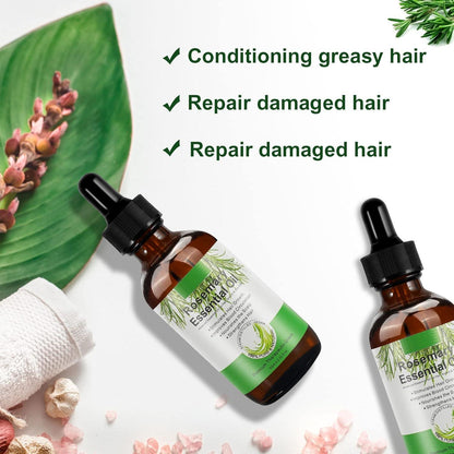 Rosmarinöl für Haarwuchs 100% Natürliches Öl 60ml - Qualitätssicherung