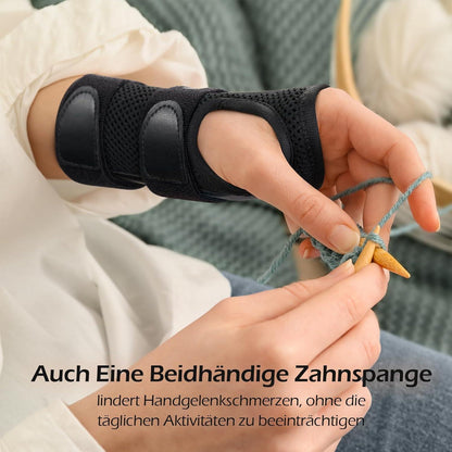 Handgelenkbandage mit 3 Schienen für Männer Frauen S/M Links-Grau