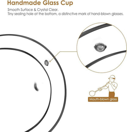 Gläser Set Doppelwandige 350ml Borosilikatglas Kaffeetassen