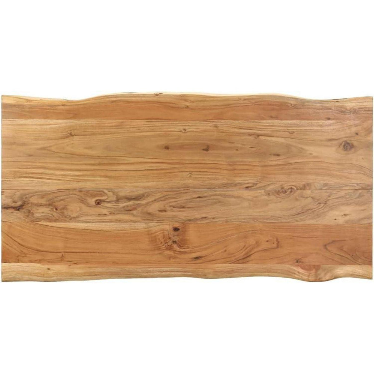 Massiver Esstisch Akazienholz Baumkante Industrial 160x80cm