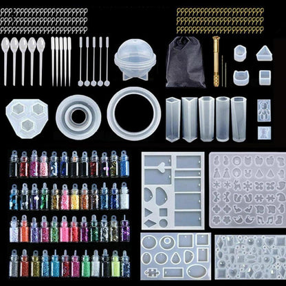 384tlg. Resin Gießharz Silikonform Set für Schmuck & DIY