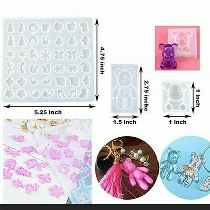 384tlg. Resin Gießharz Silikonform Set für Schmuck & DIY