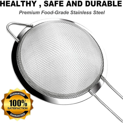 Edelstahl Sieb Feinmaschig 8cm - Für Küche & Backen