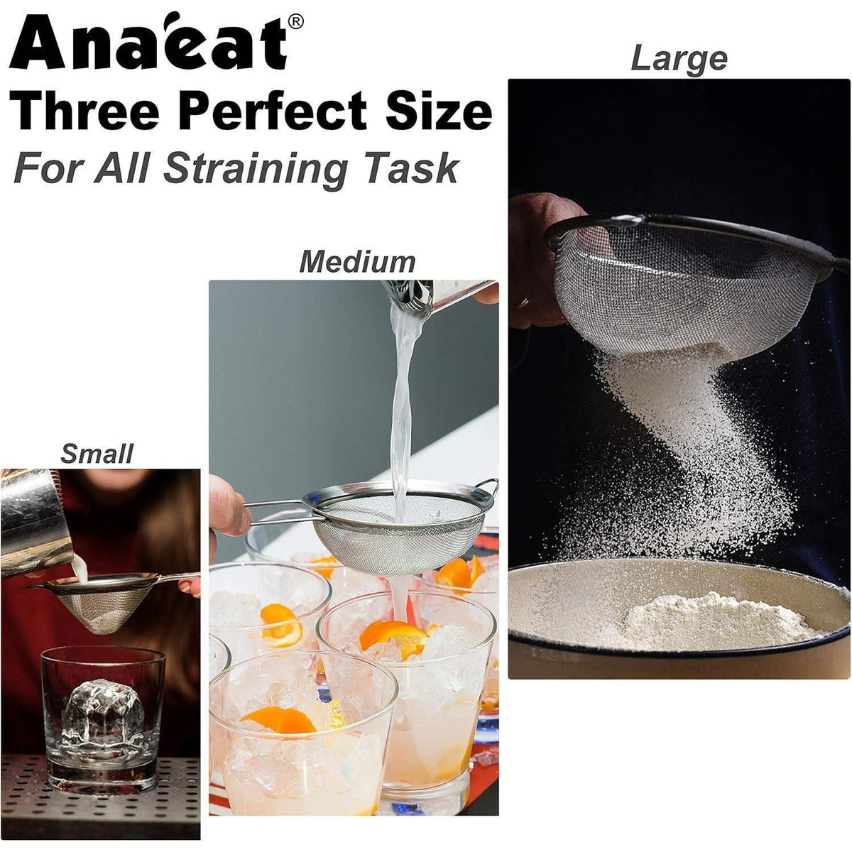 Edelstahl Sieb Feinmaschig 8cm - Für Küche & Backen