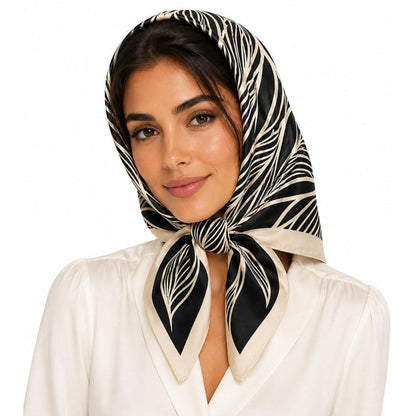 Satin Tuch 70x70 cm Damen Seidenoptik Halstuch Kopftuch Geschenk