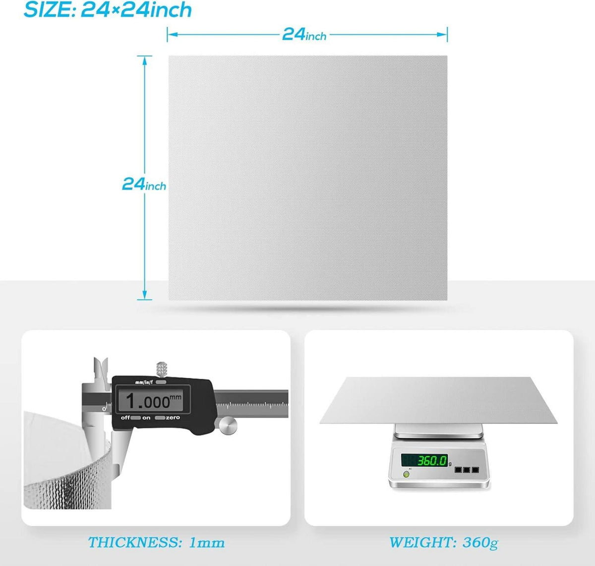 Aluminisierte Hitzeschutzbarriere selbstklebend 60 x 60 cm FLASLD