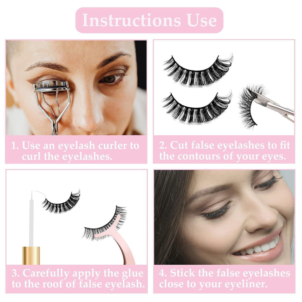 10 Paare 3D Falsche Wimpern Set mit Clip – Natürlicher Look