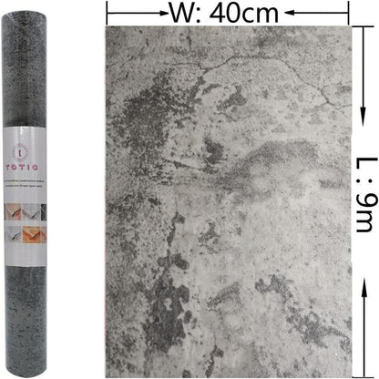 Graues Selbstklebendes Betonkontaktpapier 3D-Wandbild