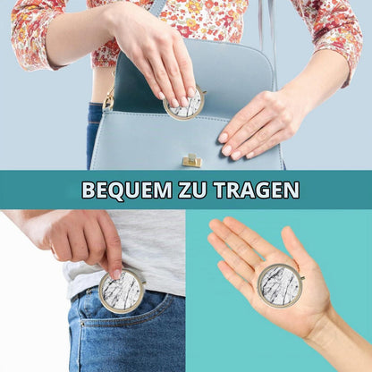 Retro Pillendose Set (2er Pack) mit Spiegel – Bronze