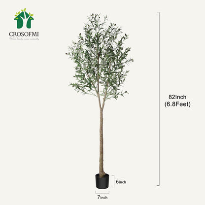 Künstlicher Olivenbaum Pflanze 210cm Tropisch Fake Große Deko Indoor