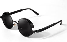 Polarisierte Runde Steampunk Sonnenbrille UV400 für Herren Damen