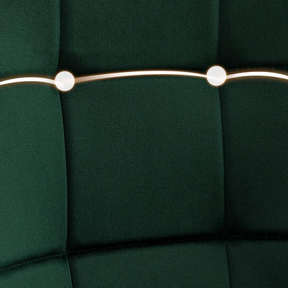 Drehbarer Samt Esszimmerstuhl mit Armlehnen – Grün, 6er Set