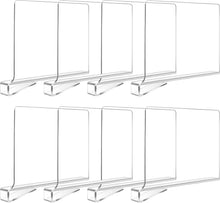 Transparente Acryl-Regalteiler 8er Set verstellbarer