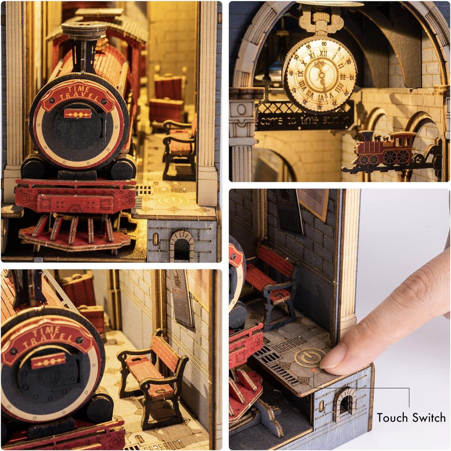 DIY 3D Holz Puzzle Bücherecke Bausatz Erwachsene Dekor