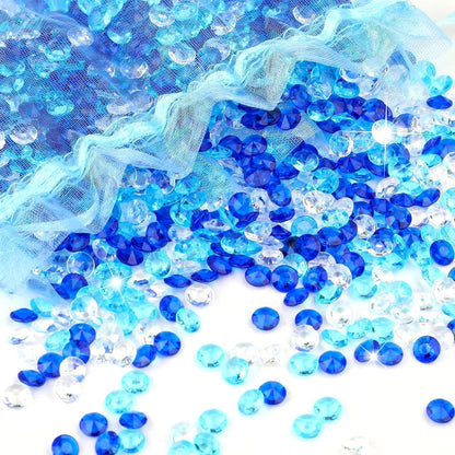 Acryl Diamanten Streudeko Blau 3000 Stück mit Organzabeutel