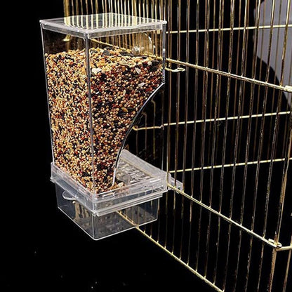 Automatischer Vogelfutterspender für Papageien - transparent 18,5 x