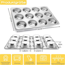 Edelstahl Muffinform für 12 Muffins, Muffinblech