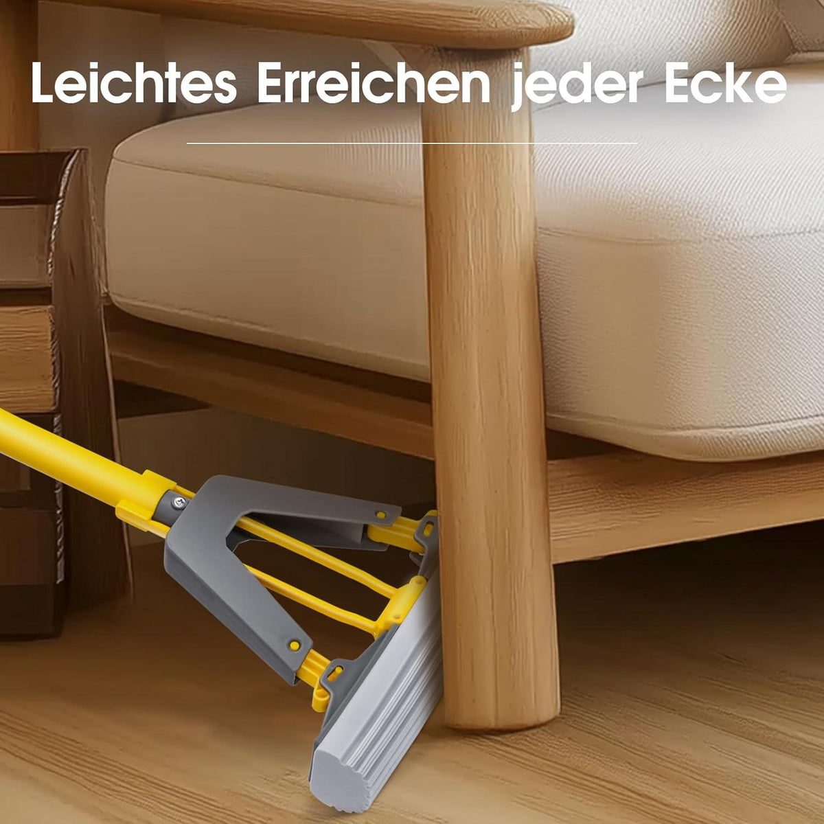 Masthome Schwamm Wischmopp Edelstahl Stiel 3 Schwammköpfe