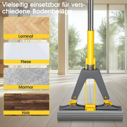 Saugfähiger Schwamm Wischmopp für Böden mit 3 Schwammköpfen