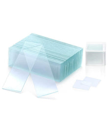 Mikroskop Objektträger Set, 50 Stück 76x26mm & 100 Stück 18x18mm