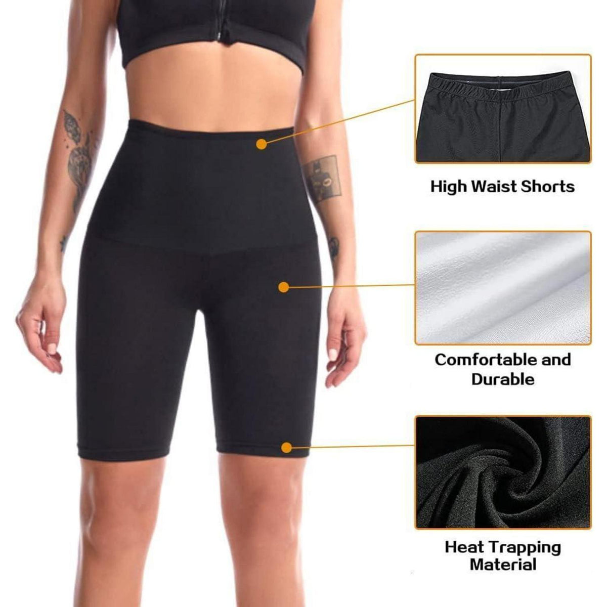 Sauna Shorts Damen – Thermo Leggings für Sport & Abnehmen L-XL