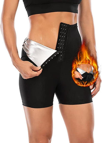 Saunahose Hohe Taille Training Sporthose Schwitzhose Fettverbrennung