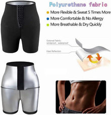 Saunahose Damen Kurze Hose Hohe Taille Fitness Leggings