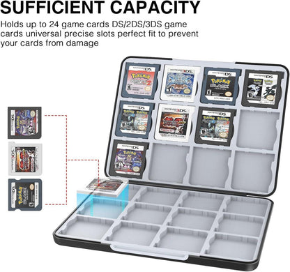 HEIYING Nintendo 3DS 2DS Game Card Aufbewahrungstasche 24