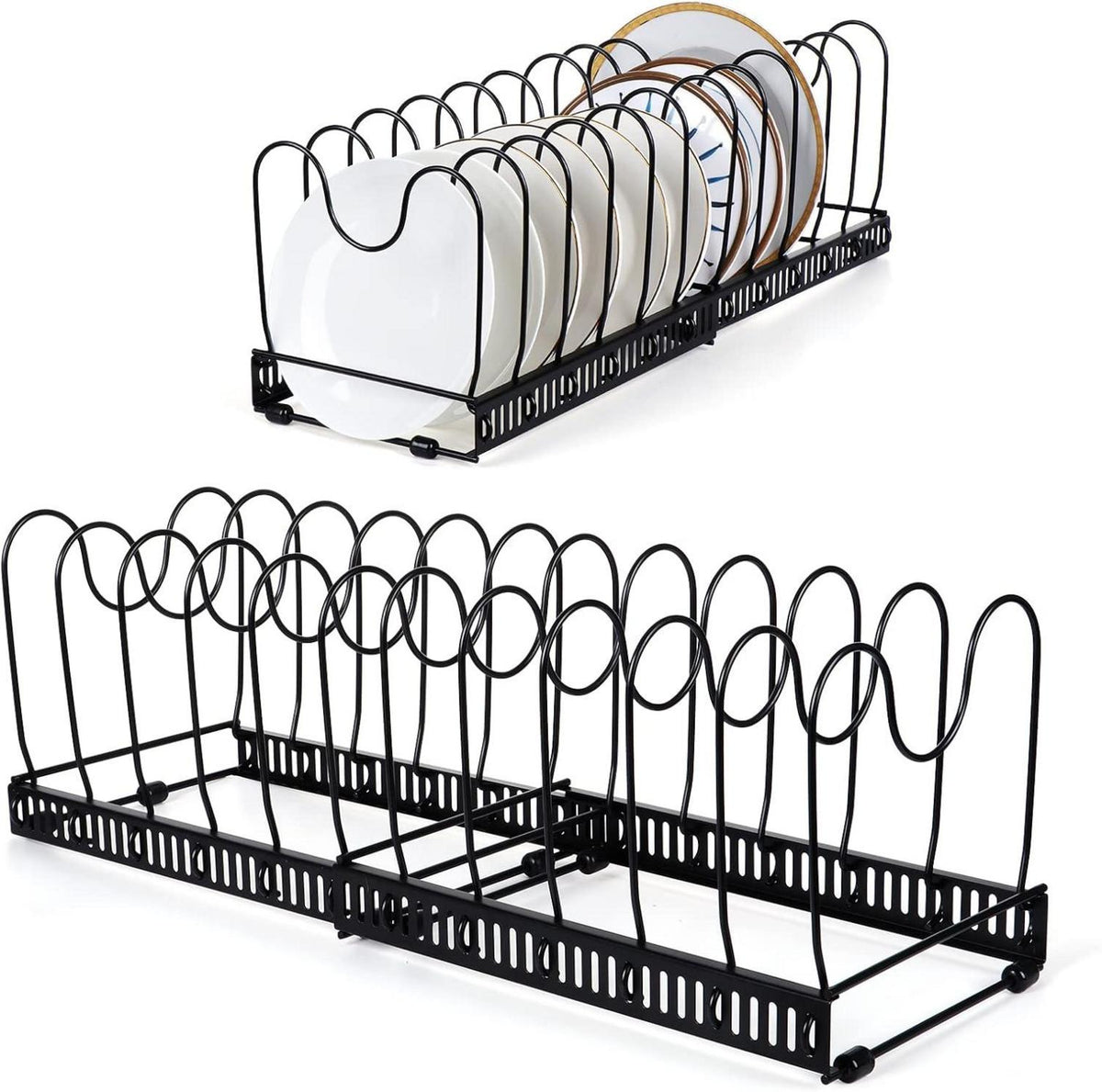 Pfannen- und Deckel Organizer Schwarz 12 Teiler