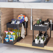Puricon Unter Waschbecken Regal 2 Etagen Schwarz