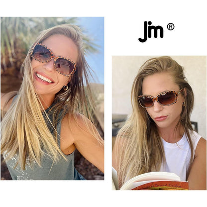 Bifokale Lese-Sonnenbrille Damen Quadratisch Schwarz+Schildkröte