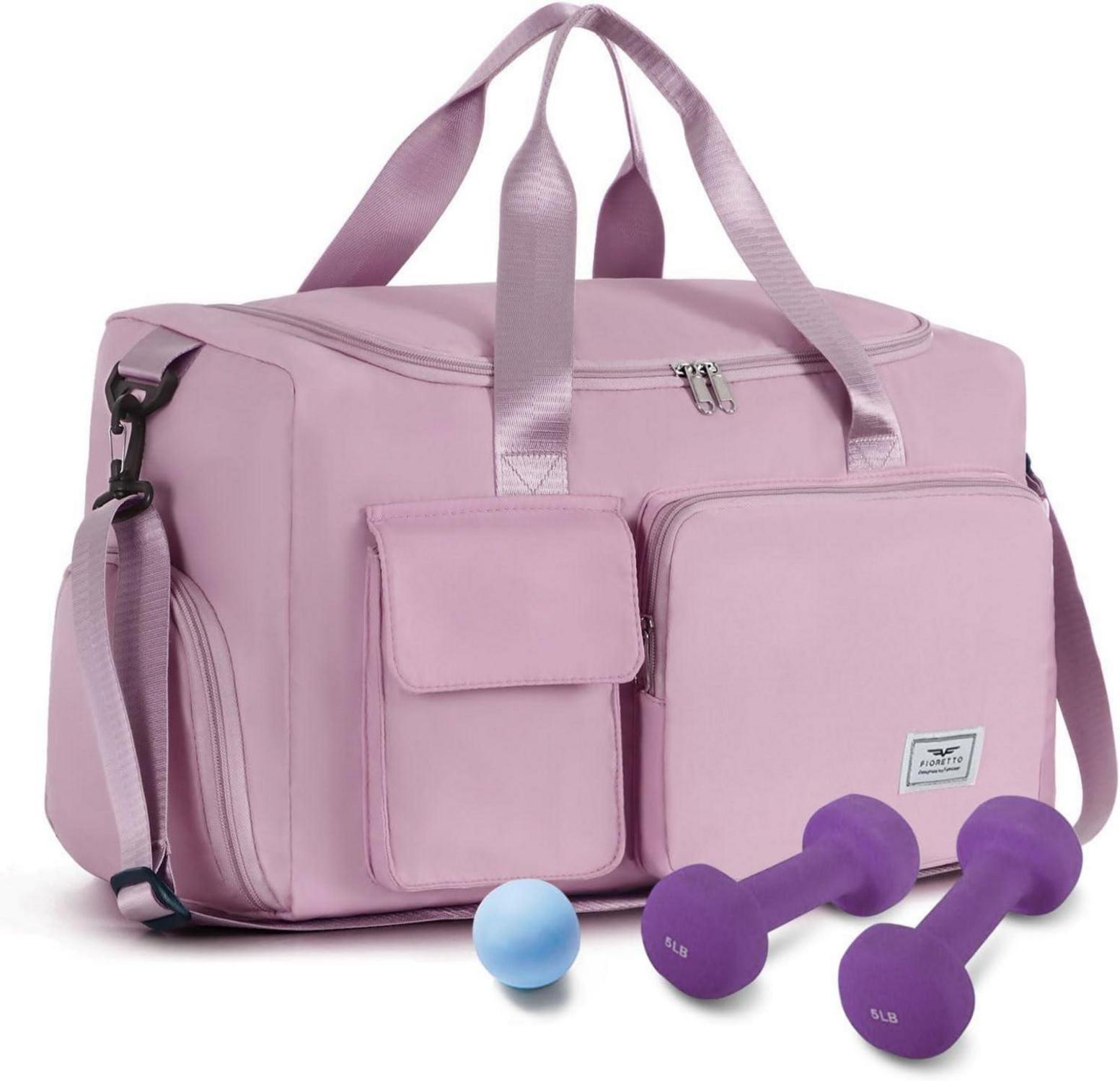 35L Faltbare Damen Sporttasche mit Schuh- und Nassfach - Rosa