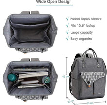 Lekesky Damen Rucksack mit Kabeltasche 15.6 Zoll Laptopfach