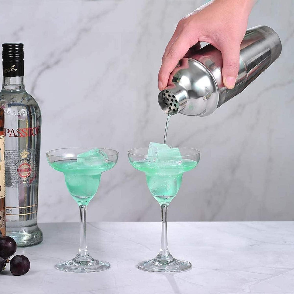 Edelstahl Cocktail Shaker Martini Mixer Set 750 ML mit Sieb