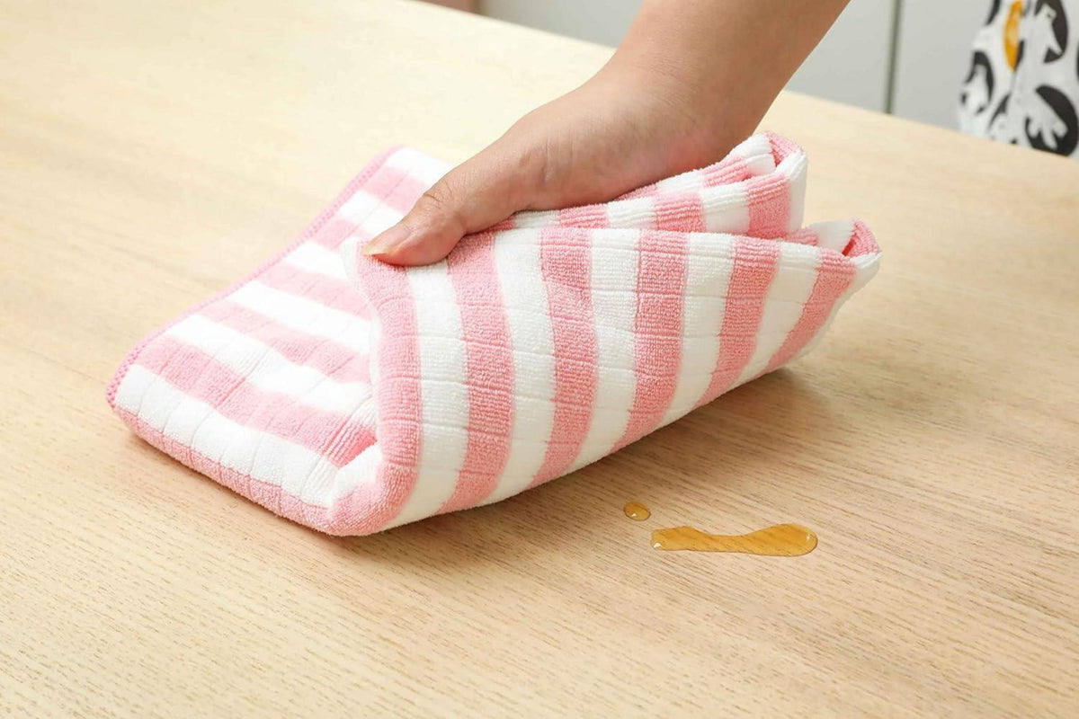 8er-Set Microfaser Küchentücher 65 x 45 cm Pink Schwere Qualität