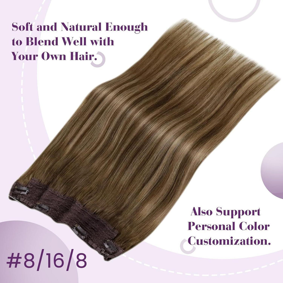Remy Echthaar Verlängerung Balayage Blond Ombre 50cm