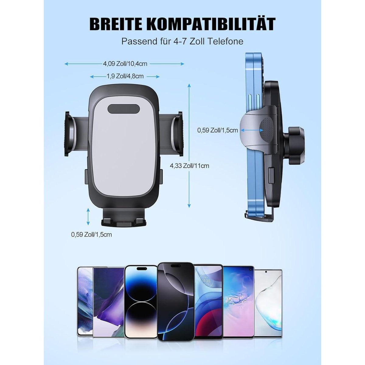 Handyhalterung Auto Lüftung – 360° Drehbar & Sicher
