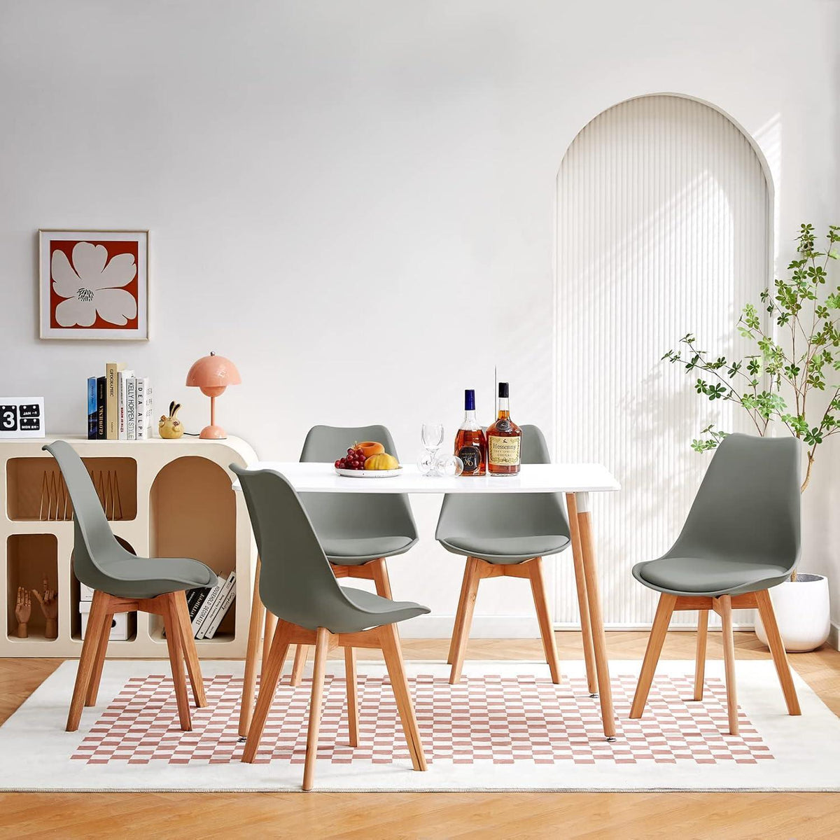 Moderner Esszimmertisch Weiß 110x70 cm – Skandinavisch & Robust