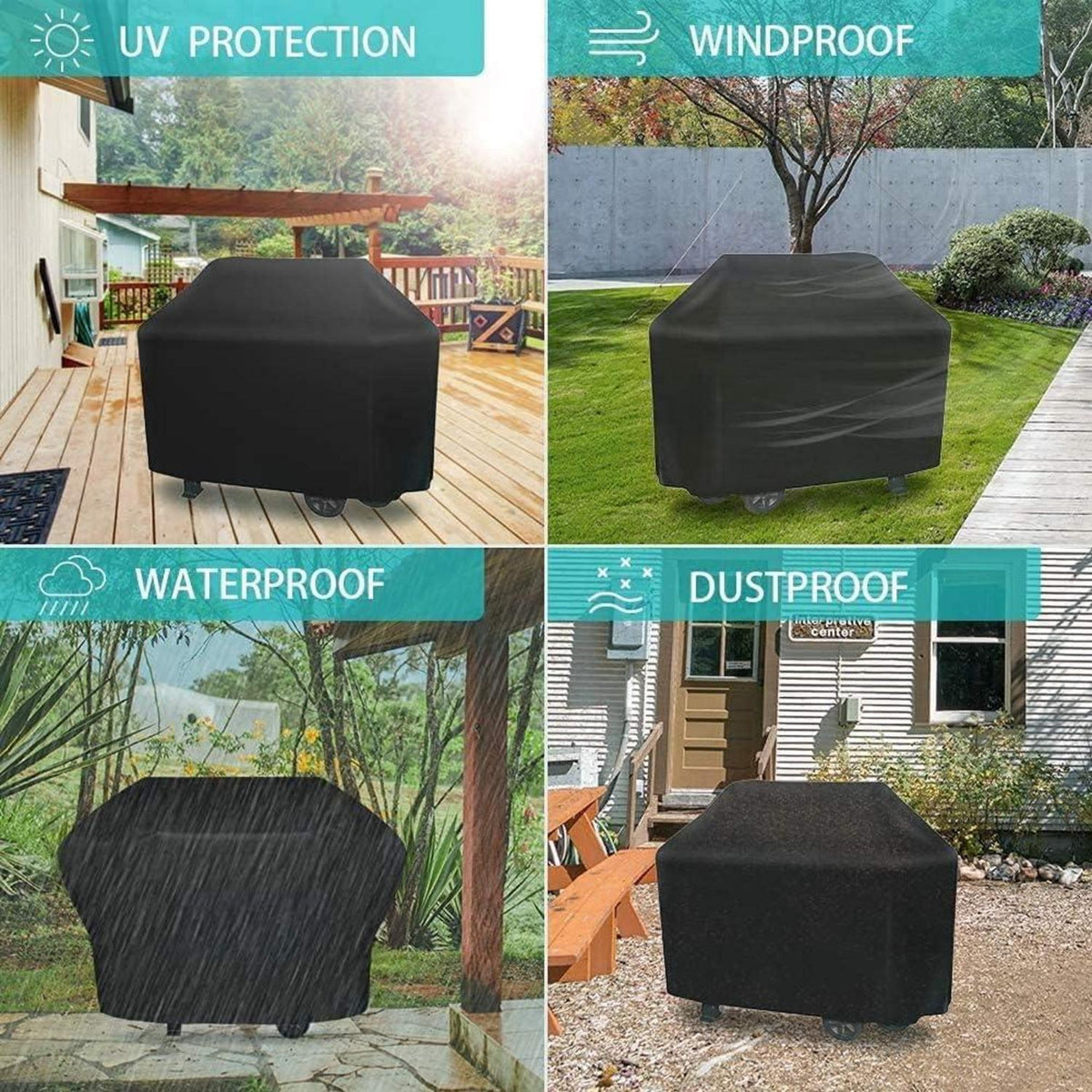 Gasgrill Abdeckung 147x61x117cm Wetterfest Wasserdicht Staubdicht