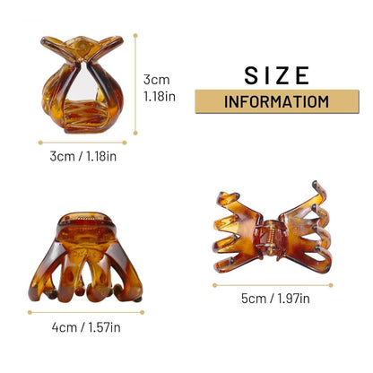 14er Set Damen Haarklammer Octopus Kunststoff 4cm Rutschfest